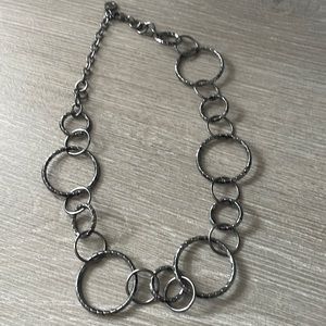 Black circle necklace